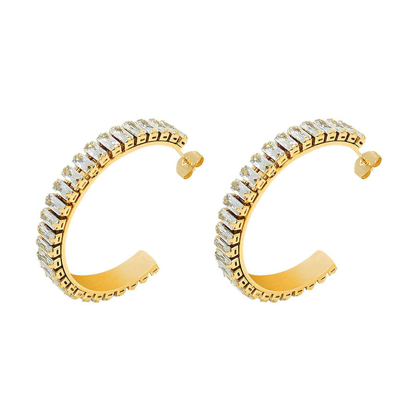 18K Gold Plated Zirconia Earrings
