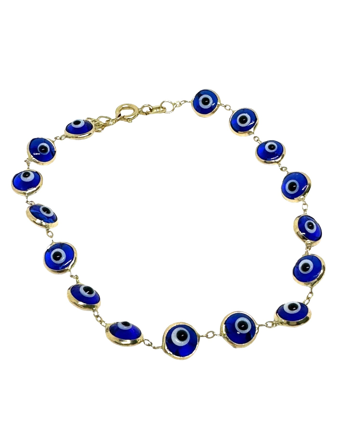 Evil Eye 14K Gold Blue Bracelet