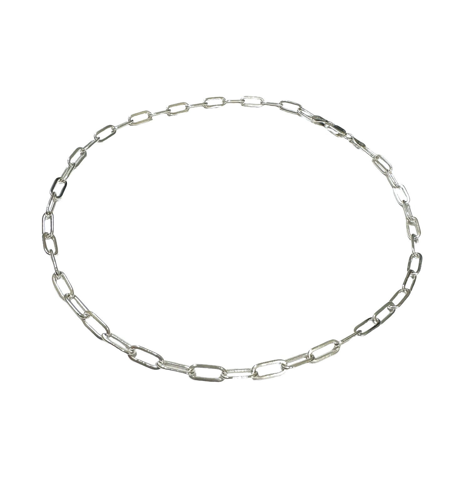 Paper Clip Sterling Silver Necklace