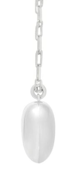 Puffed Heart Pendant Necklace Sterling Silver