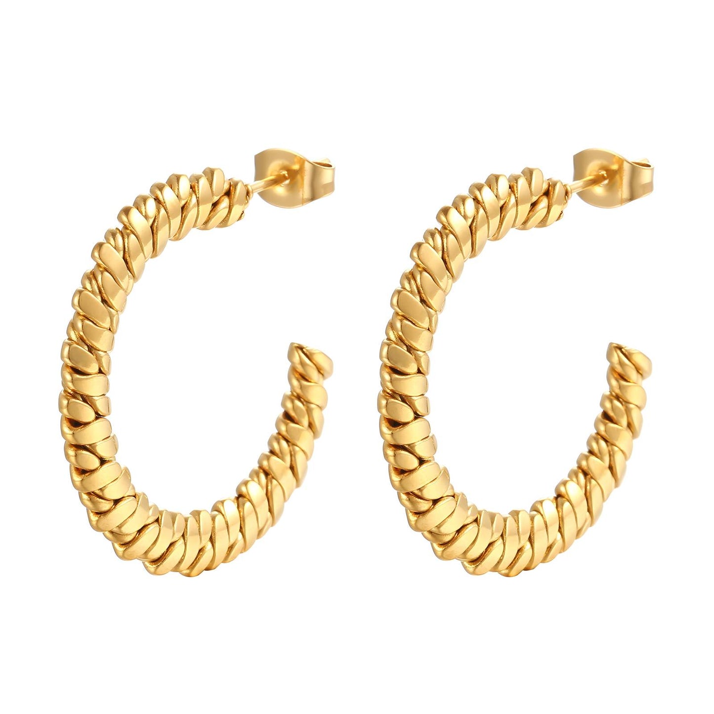 18K Gold Plated Leaf Earrings