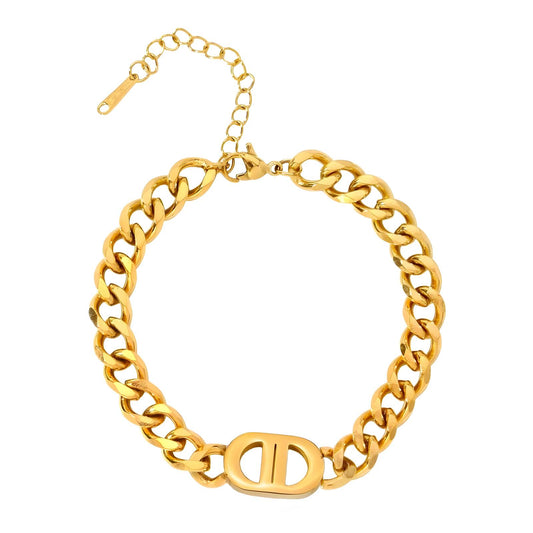 18k Gold Plated DD Bracelet