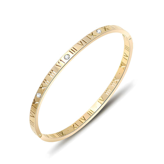 18K Gold Plated Roman Zirconia Bracelet