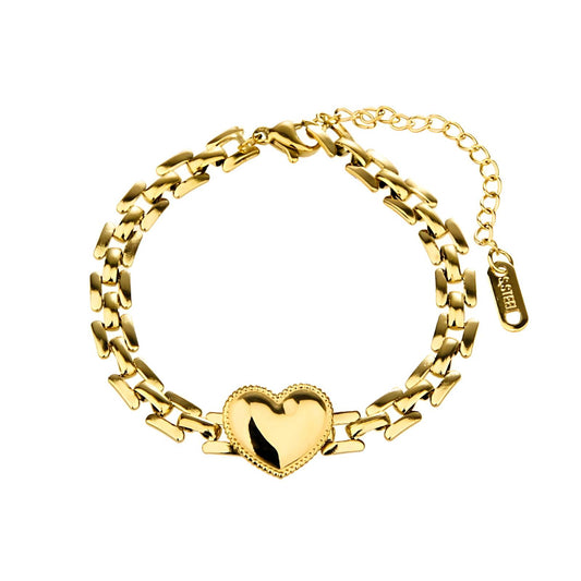 18K Gold Plated Heart Bracelet