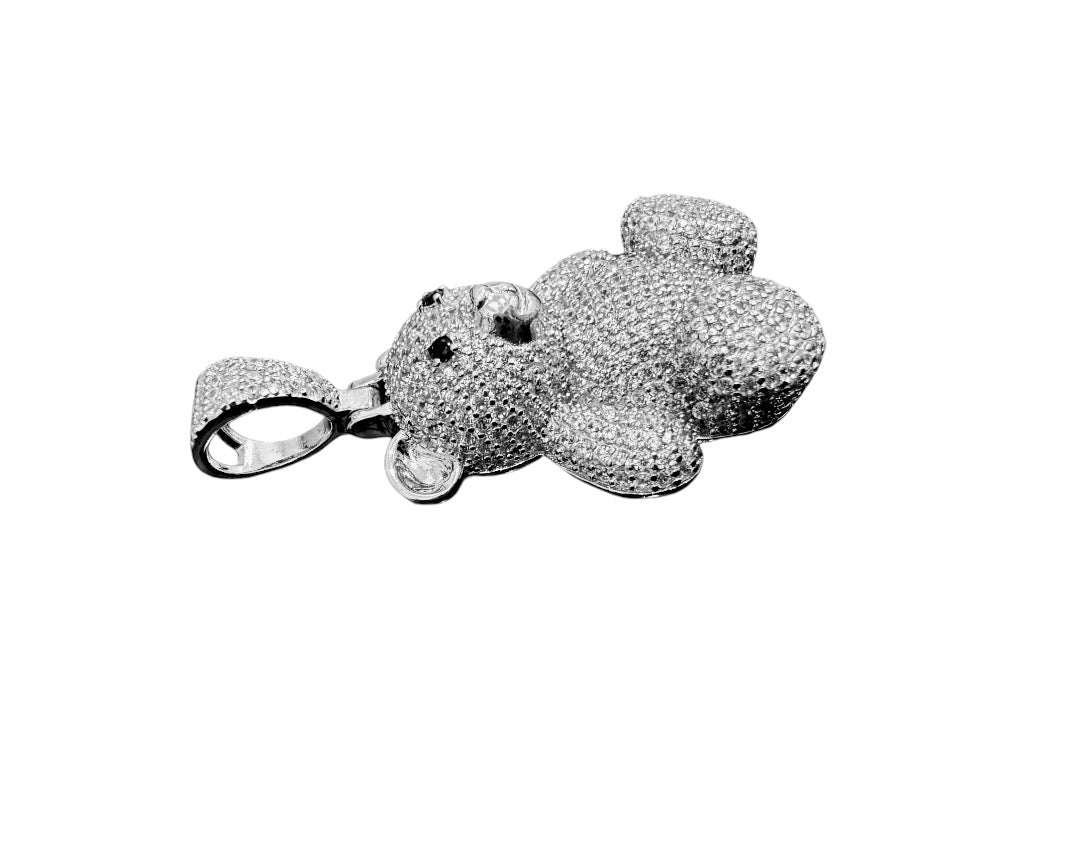 Teddy Sterling Silver with Zirconia Pendant