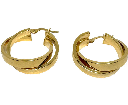 Double Hoop Earings 14K Gold