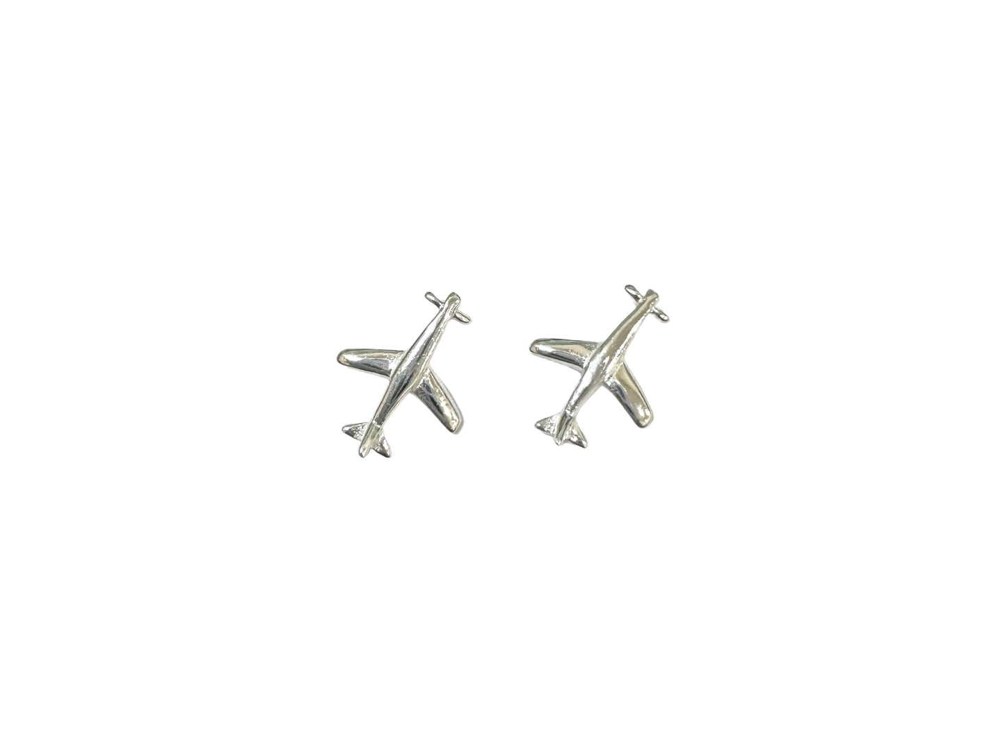 Airplane Sterling Silver Earrings