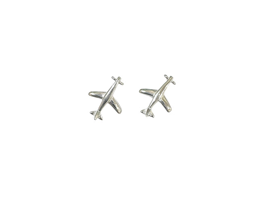 Airplane Sterling Silver Earrings